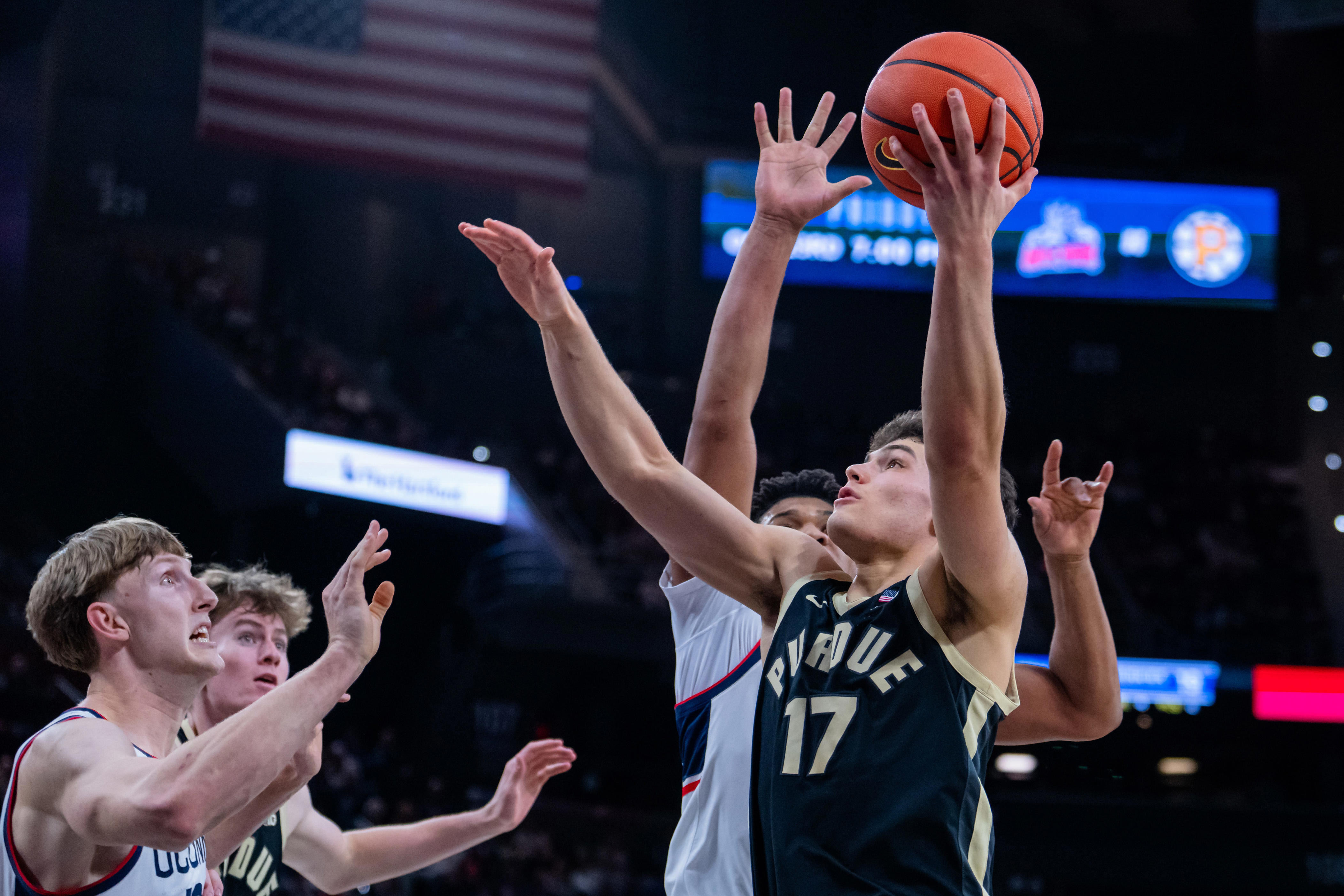 Cold-shooting Purdue can't cut into UConn lead in Braylon Mullins exhibition debut