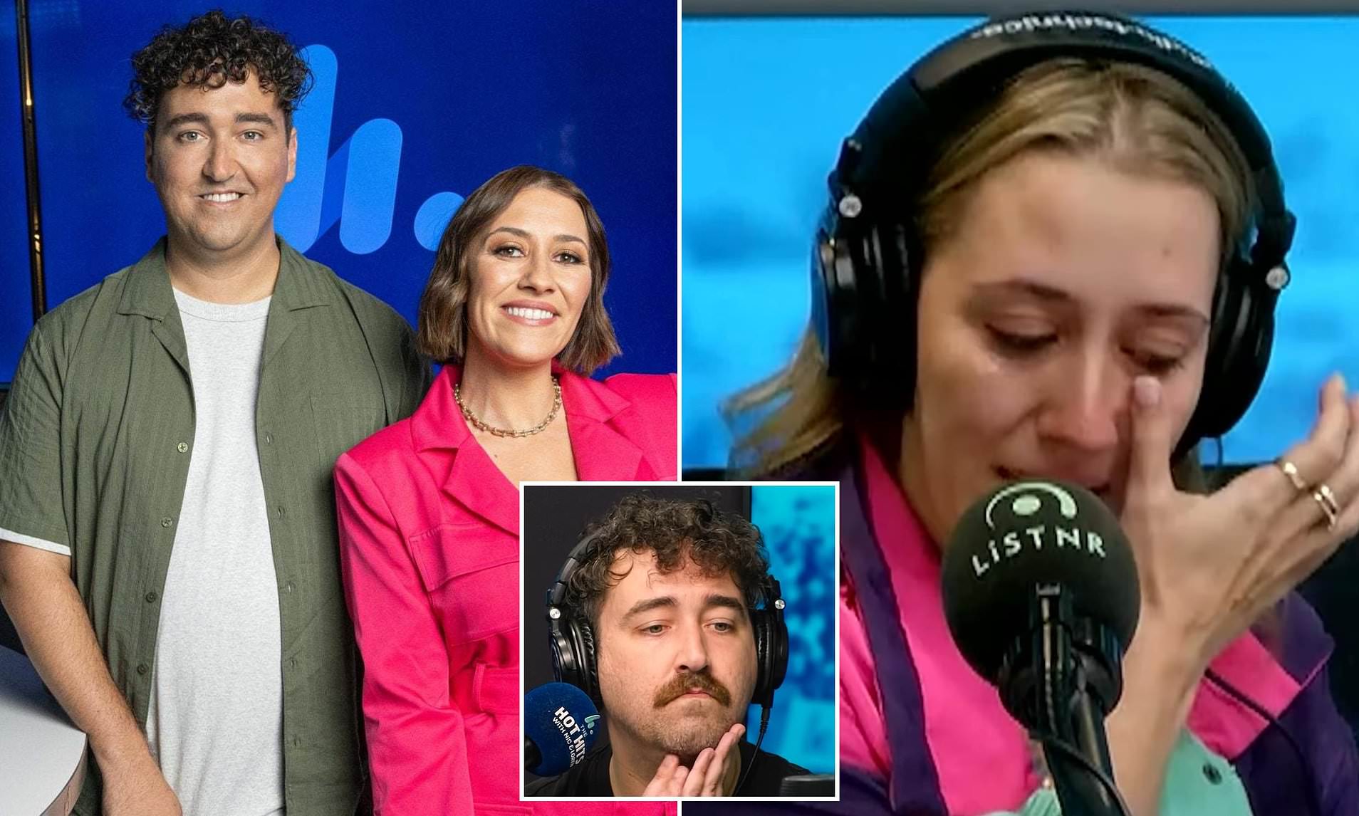 The Hot Hits hosts Nic Kelly and Loren Barry break down as they tearfully announce show's axing