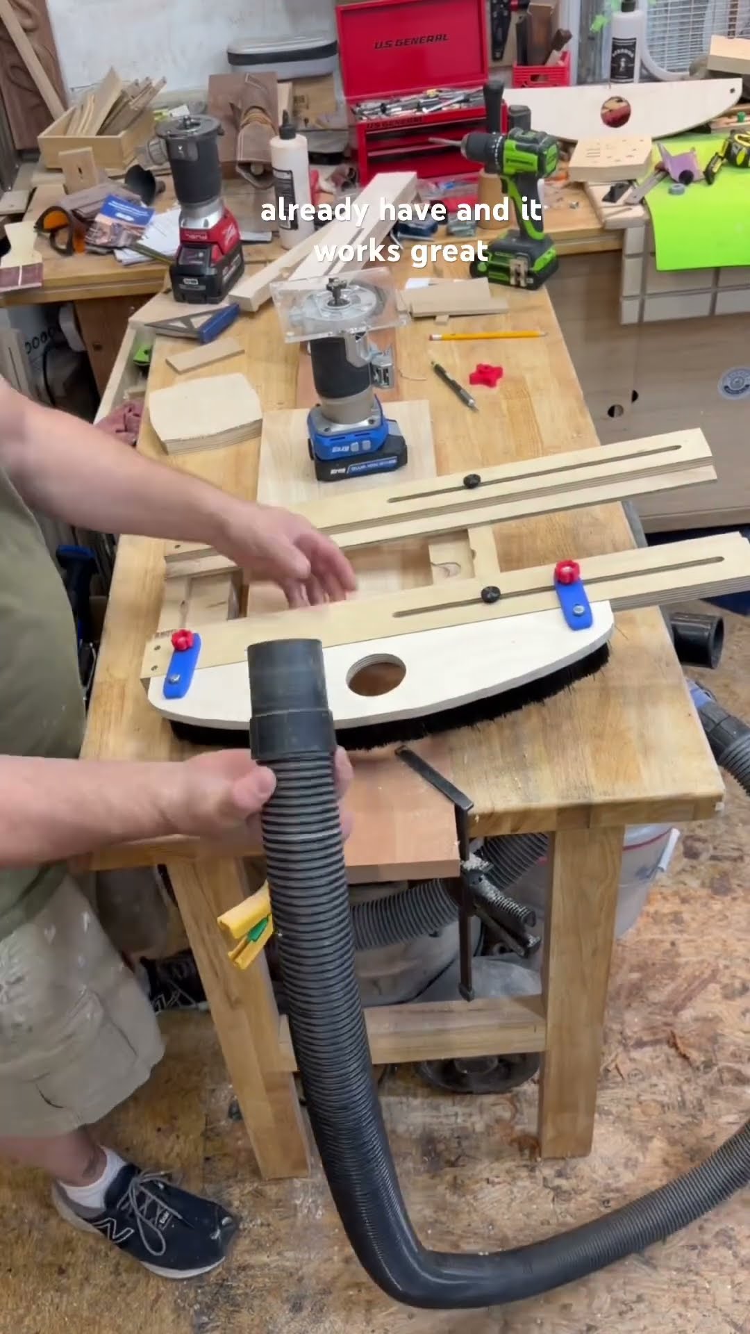 I designed a dust collector for my flattening sled #workshop # ...