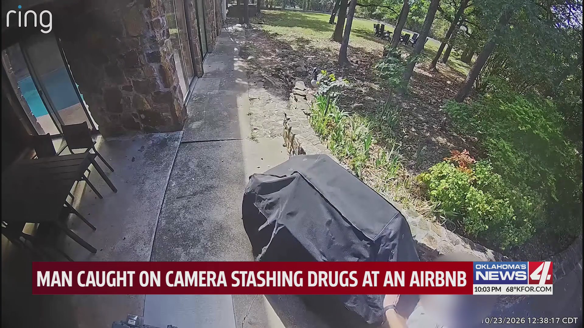 Caught on camera: Man stashes drugs at an Airbnb