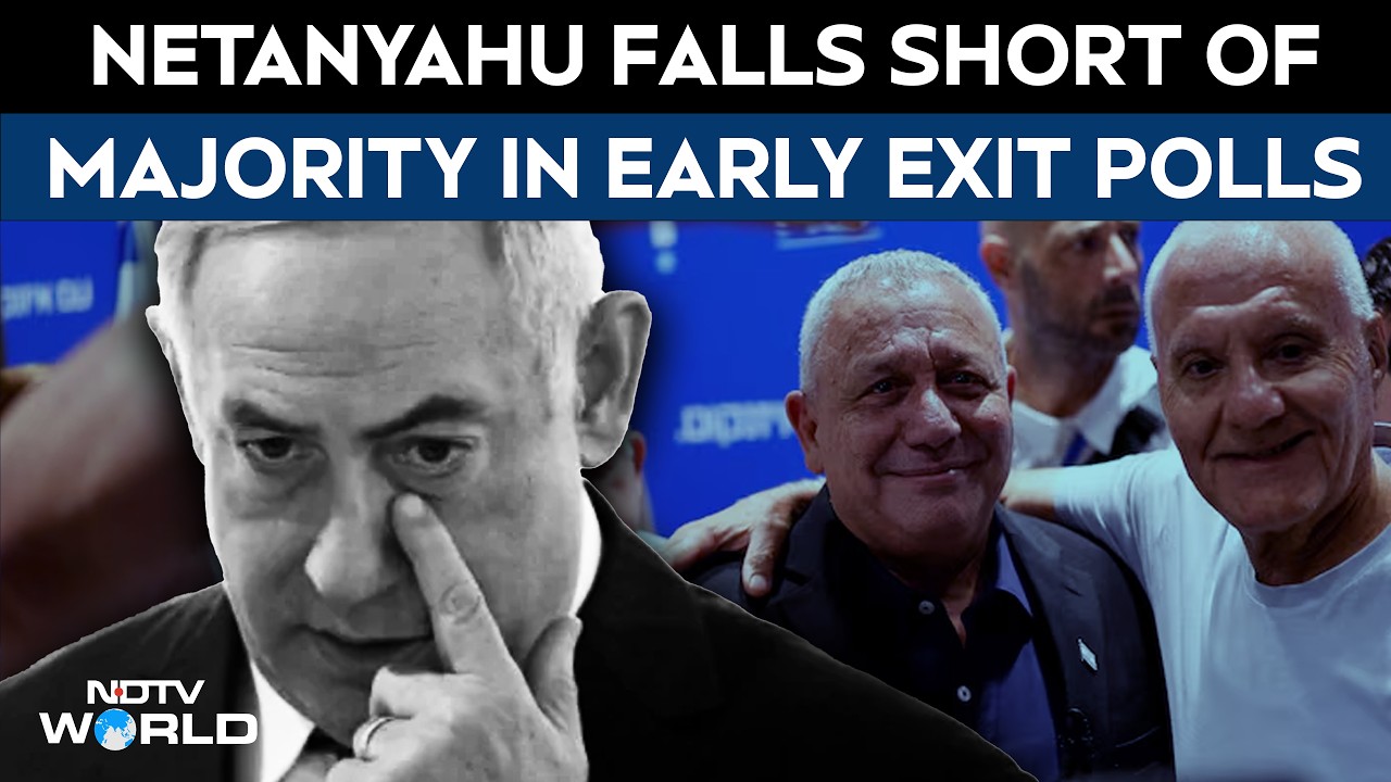 Netanyahu lacks majority, Israel opposition has edge, show 1st exit polls