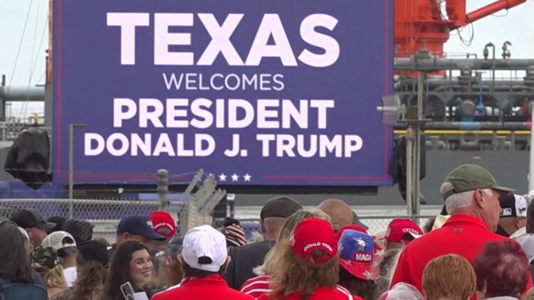 Supporters welcome President Trump to Corpus Christi ahead of the midterms