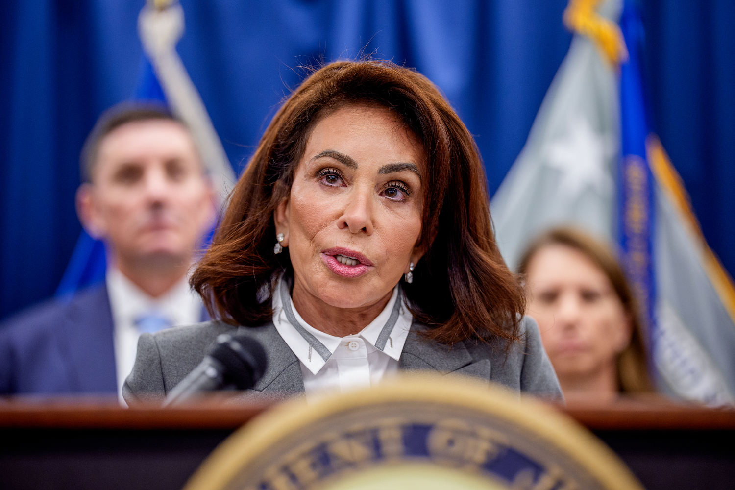 The U.S. attorney for the District of Columbia, Jeanine Pirro, has failed to secure convictions against many of President Donald Trump's perceived foes. (Andrew Harnik / Getty)