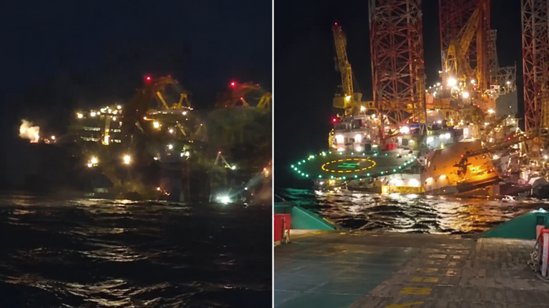 Oil rig catastrophe: Horrifying video shows massive Prospector 5 topple ...