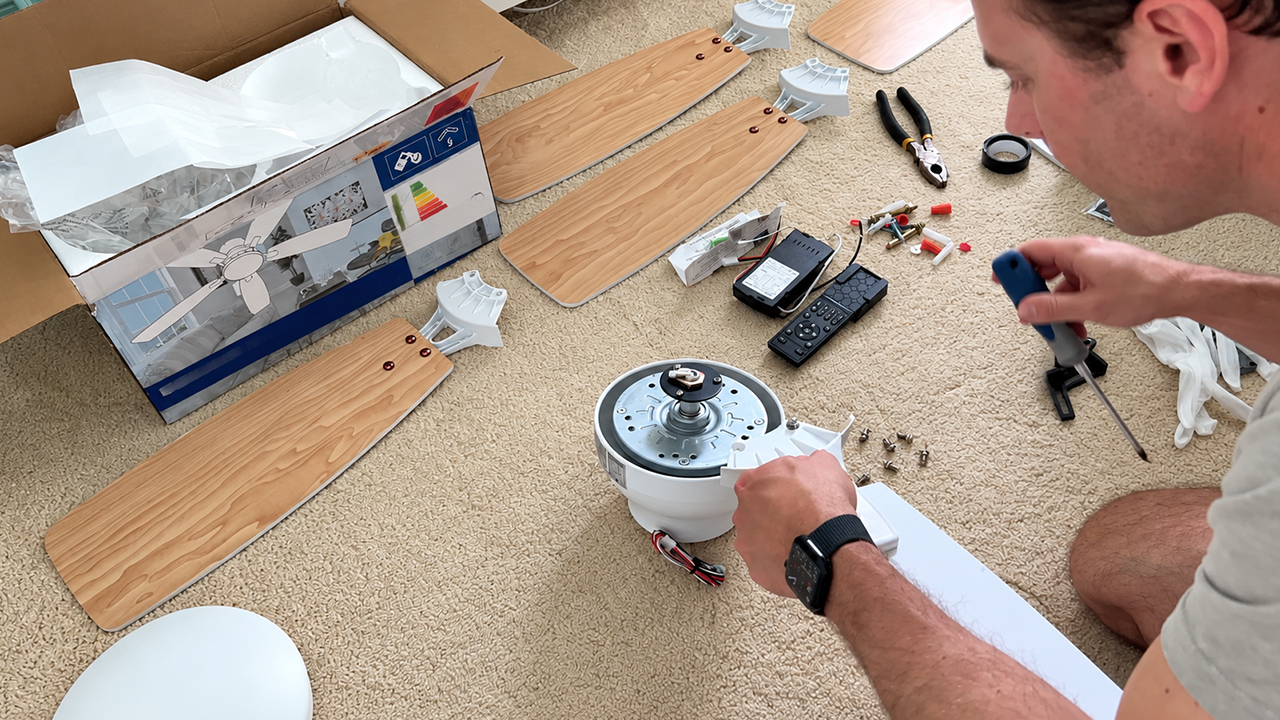 Easy ceiling fan install step by step