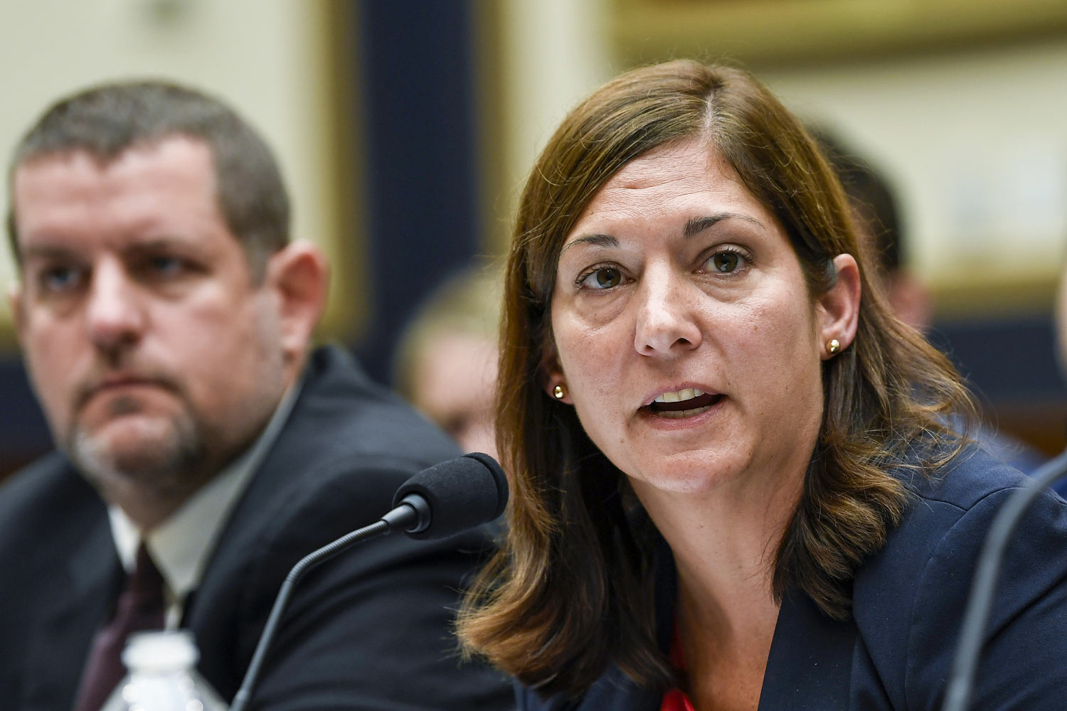 Nikki Floris testifying at a congressional hearing in 2019. (Susan Walsh / AP)