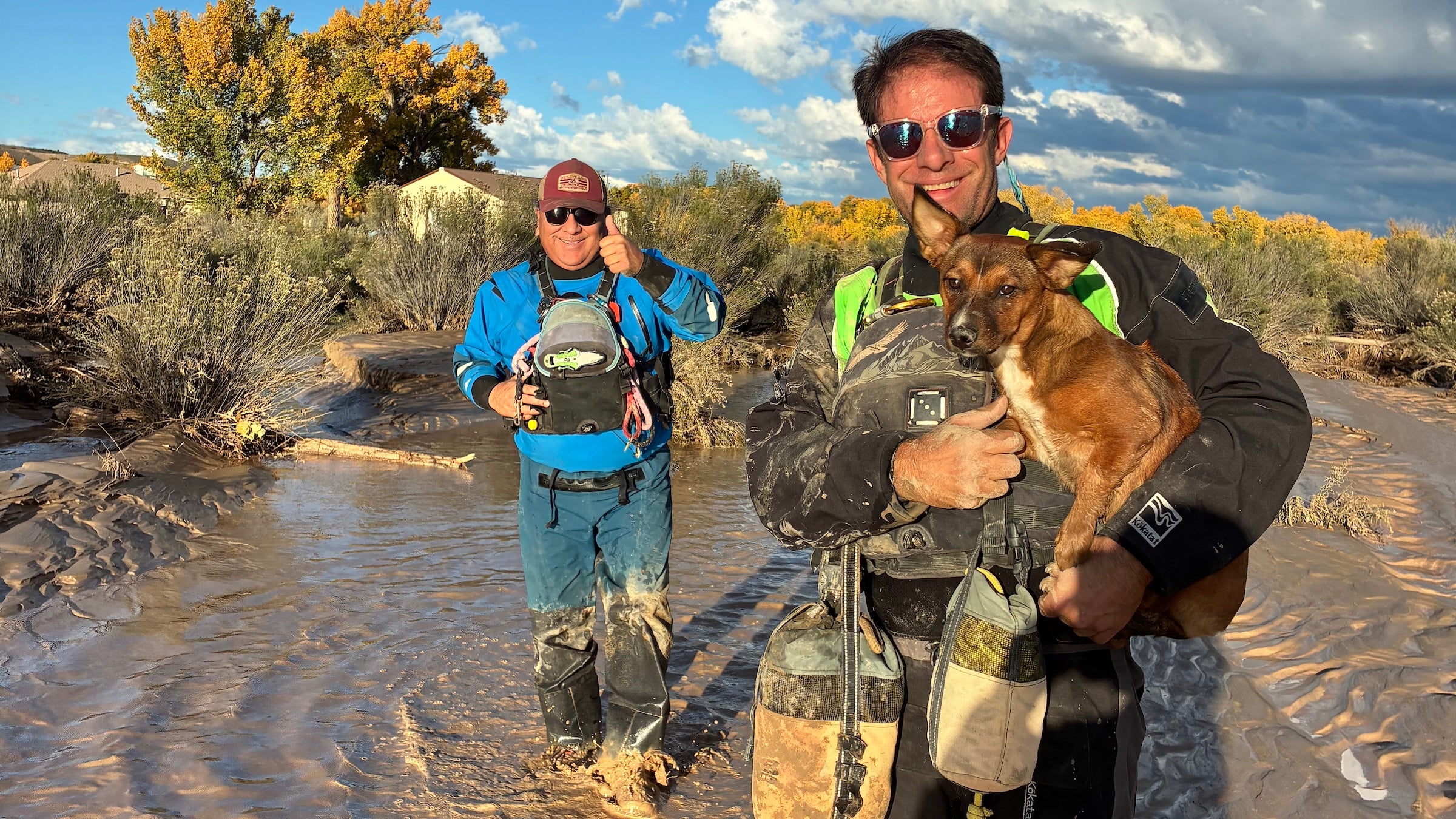 When New Mexico floods trapped pets, this couple turned their rafting ...