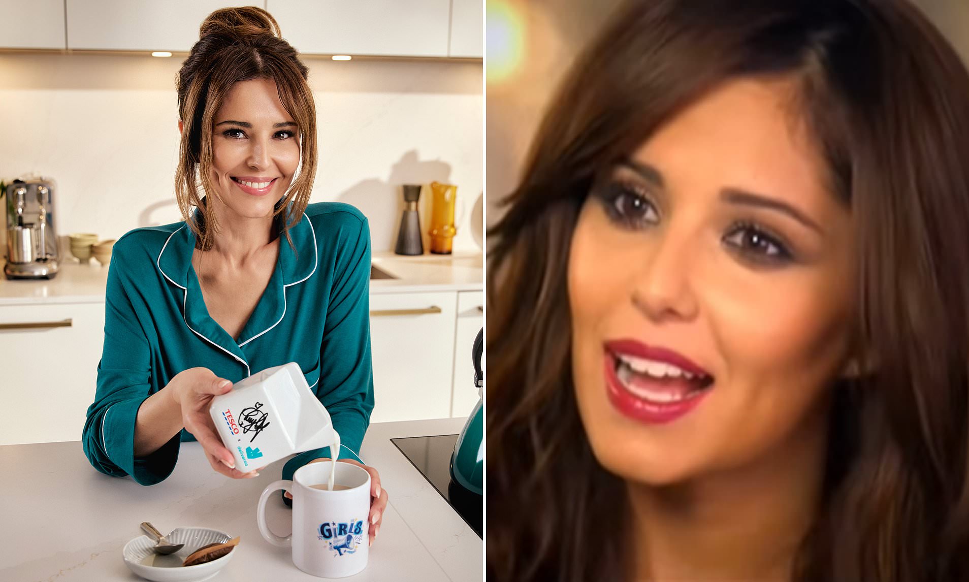 Cheryl pokes fun at her claim she's too famous to get milk in her pyjamas 17 years on