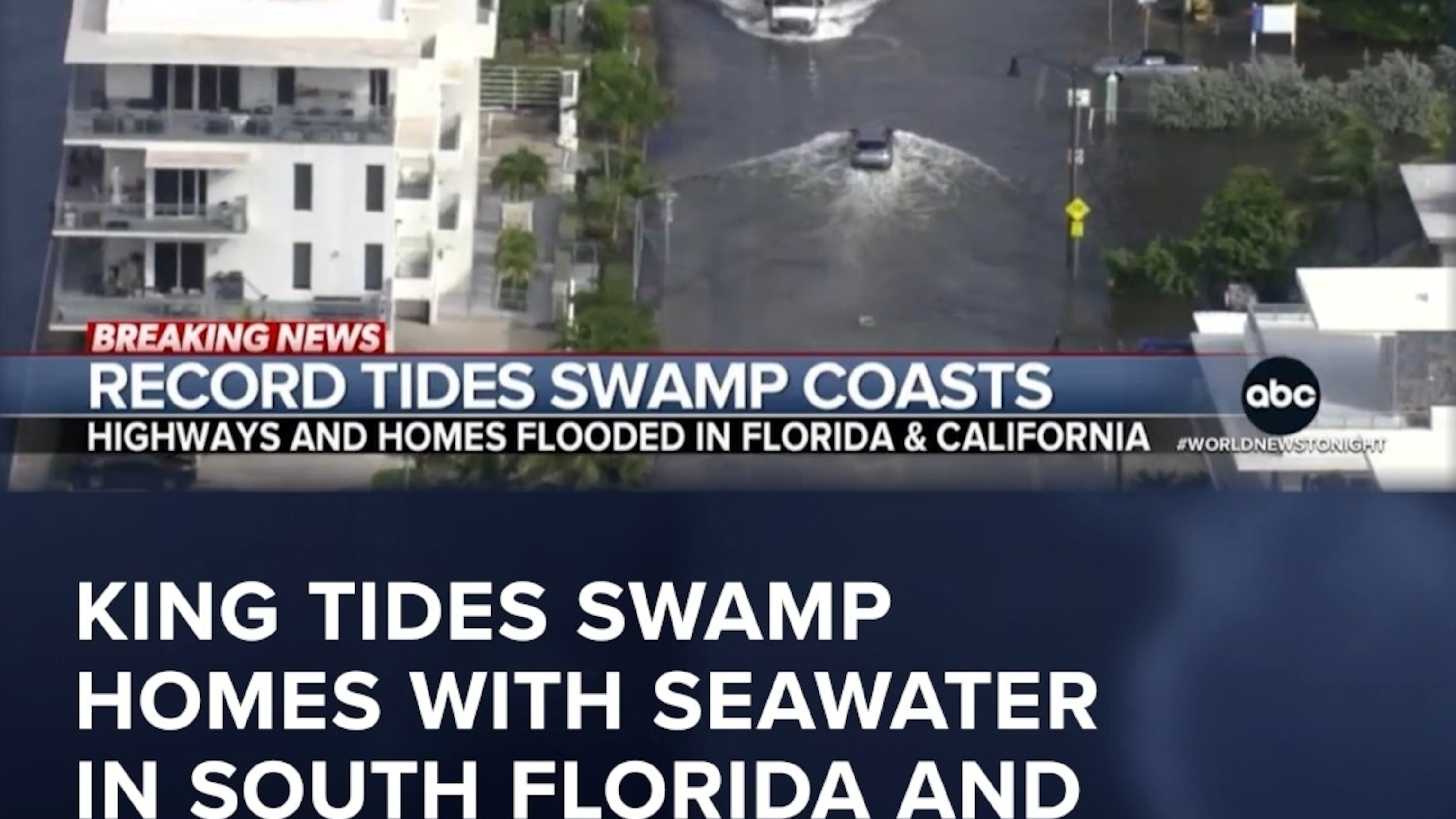 King tides swamp homes with seawater in South Florida and California coasts