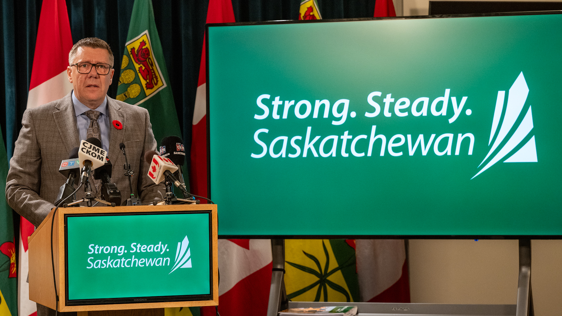 Saskatchewan Premier Scott Moe speaks on throne speech