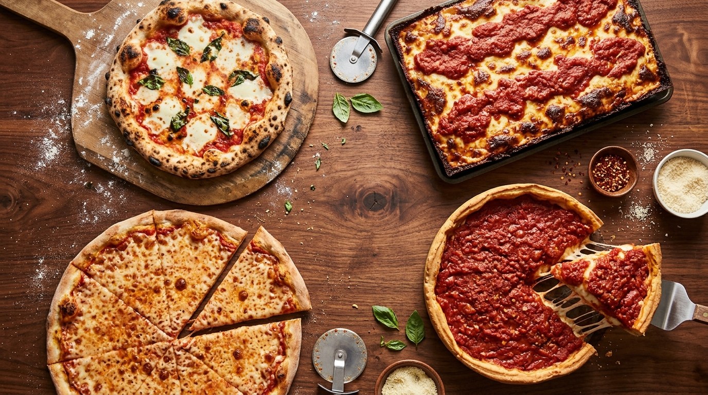 Pizza styles: 18 famous pies Americans argue about, and how to make ...