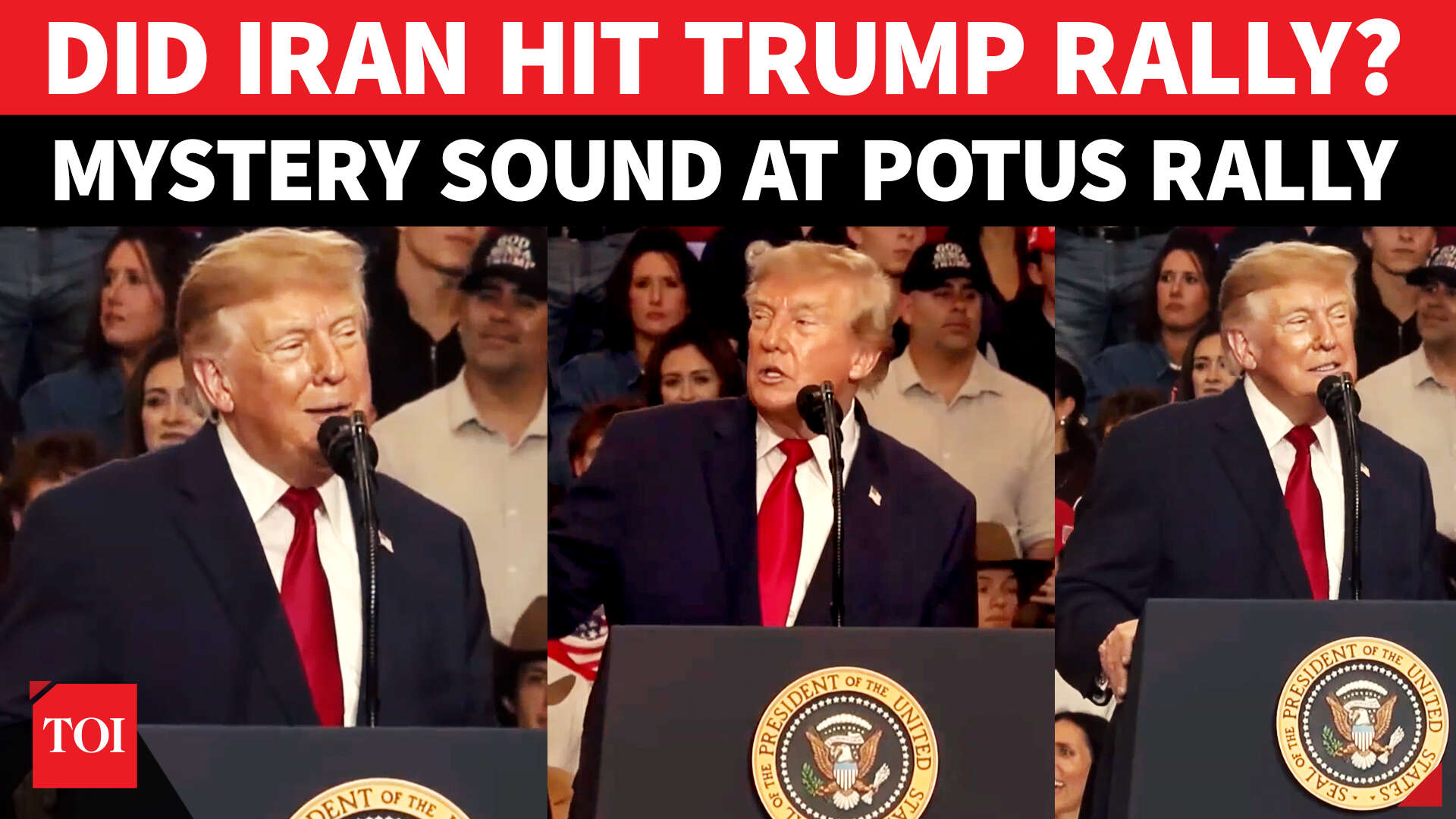 Is it you, Tehran?: Loud bang interrupts Trump speech; he makes wild ...
