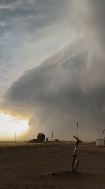An unusual formation that resembles a giant explosion