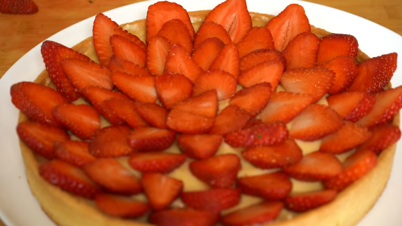 Tarte aux fraises et à la crème pâtissière