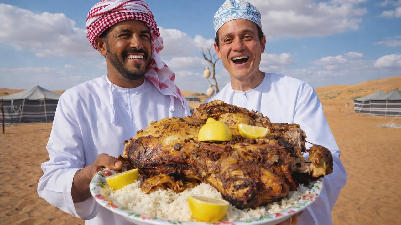 Traveling deep into Oman's desert to try traditional lamb cooked ...