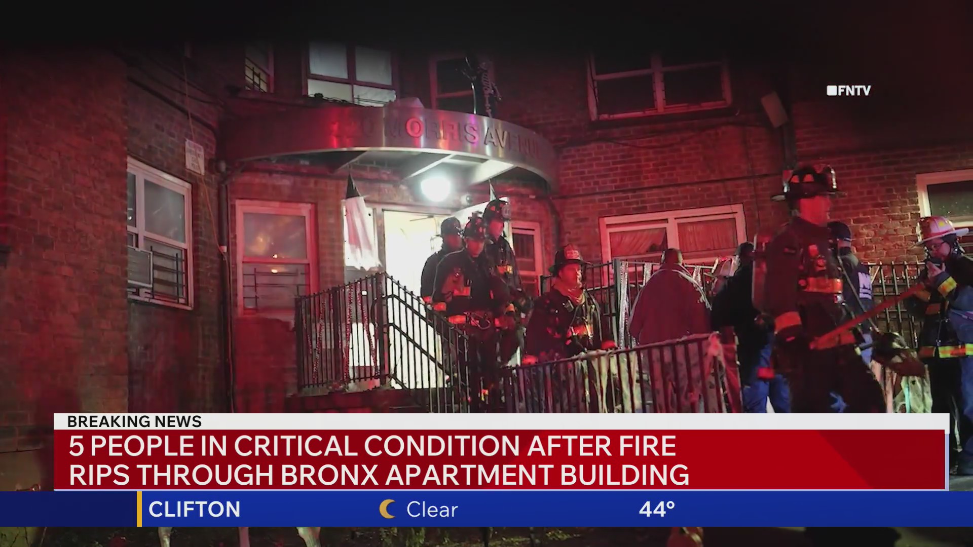 Five people critically injured in Bronx building fire