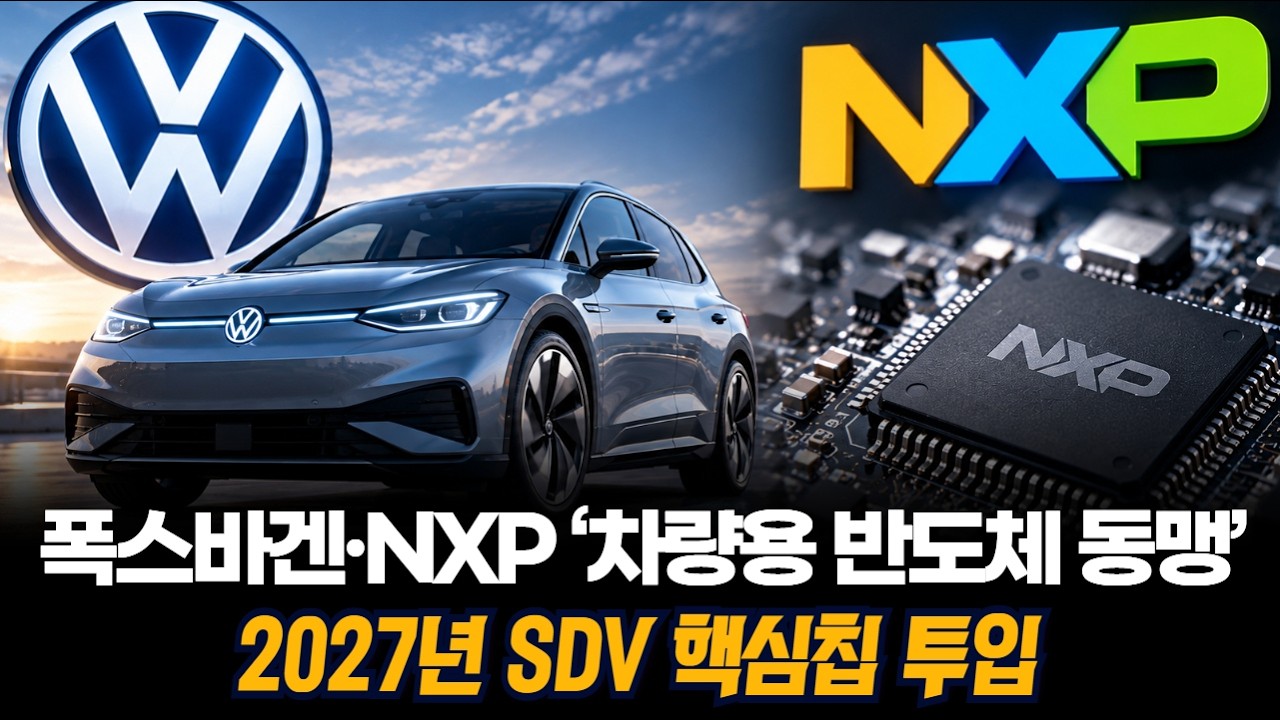 폭스바겐·NXP 차량용 반도체 동맹…2027년 SDV 핵심칩 투입