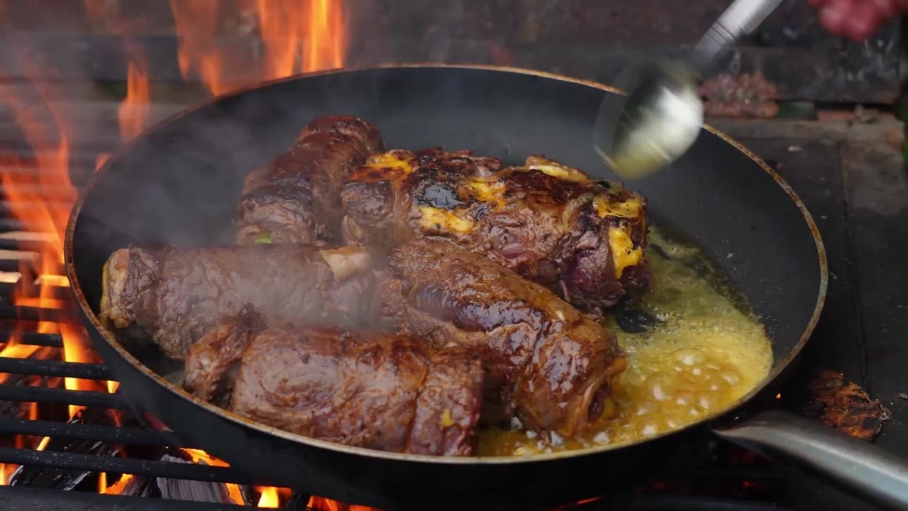 I stuffed fresh beef tenderloin with bacon and cheese before cooking it ...