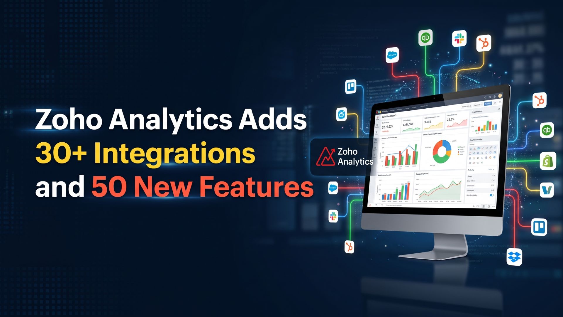 Zoho Analytics adds 30+ integrations and 50 new features