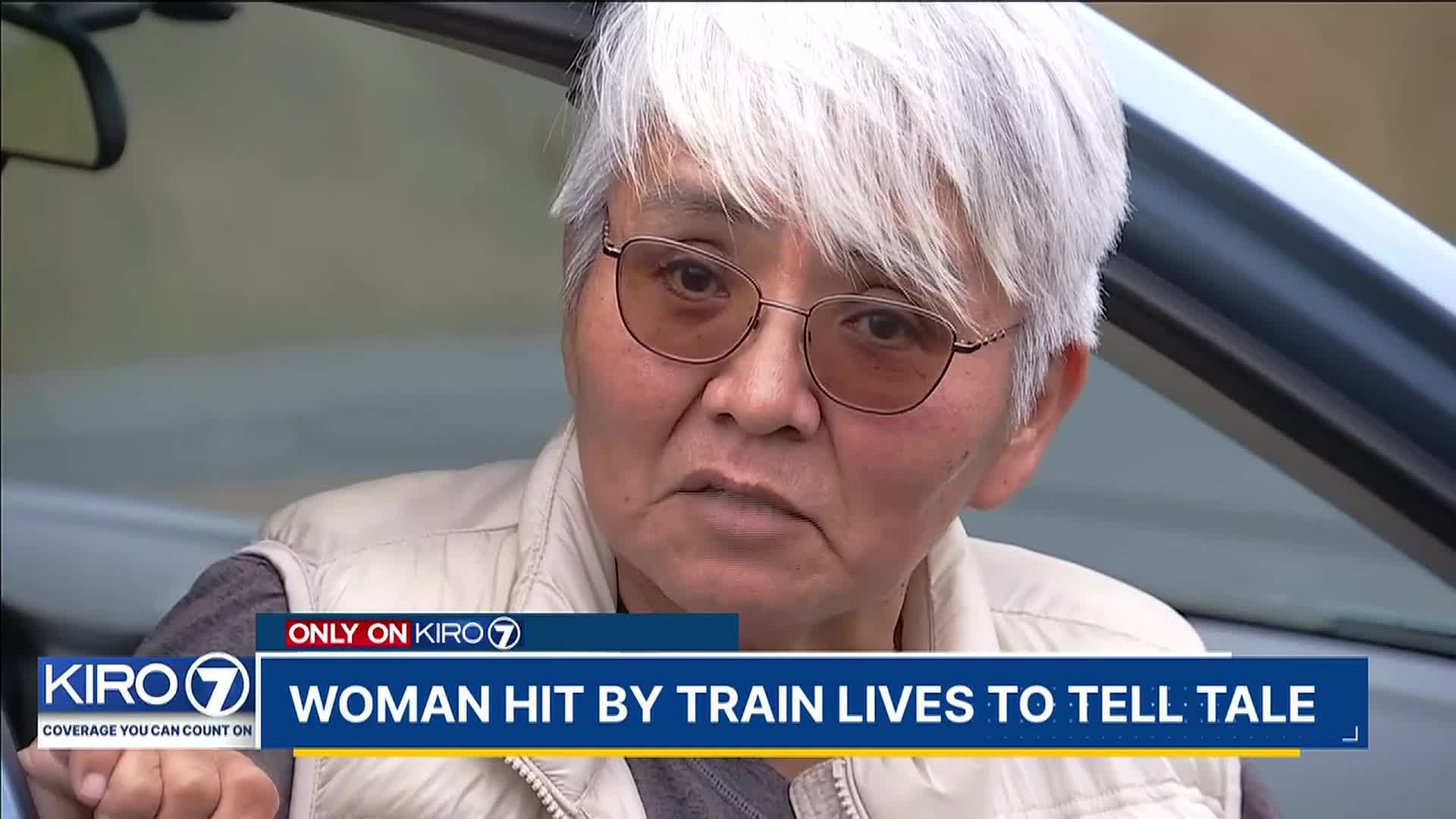 Woman hit by train while pushing boyfriend off tracks; family says backpack saved her from paralysis