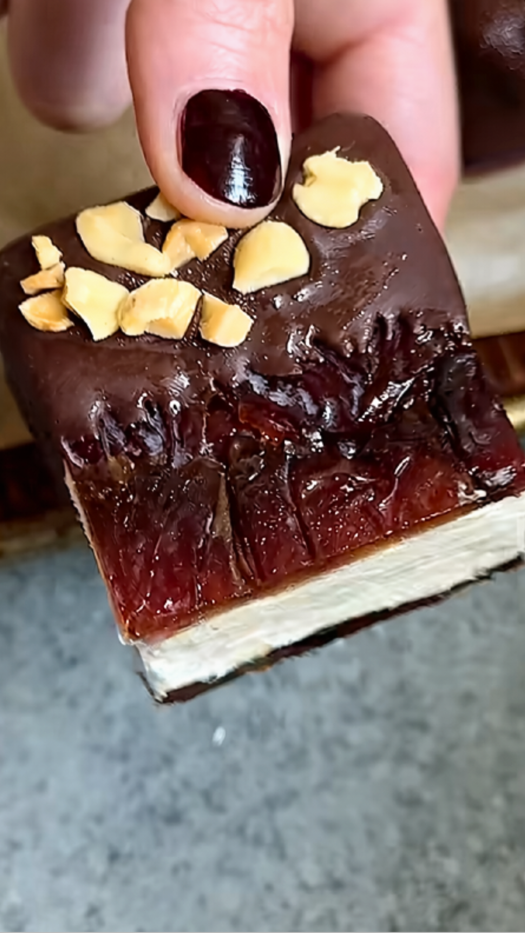 Frozen yogurt date Snickers sandwiches