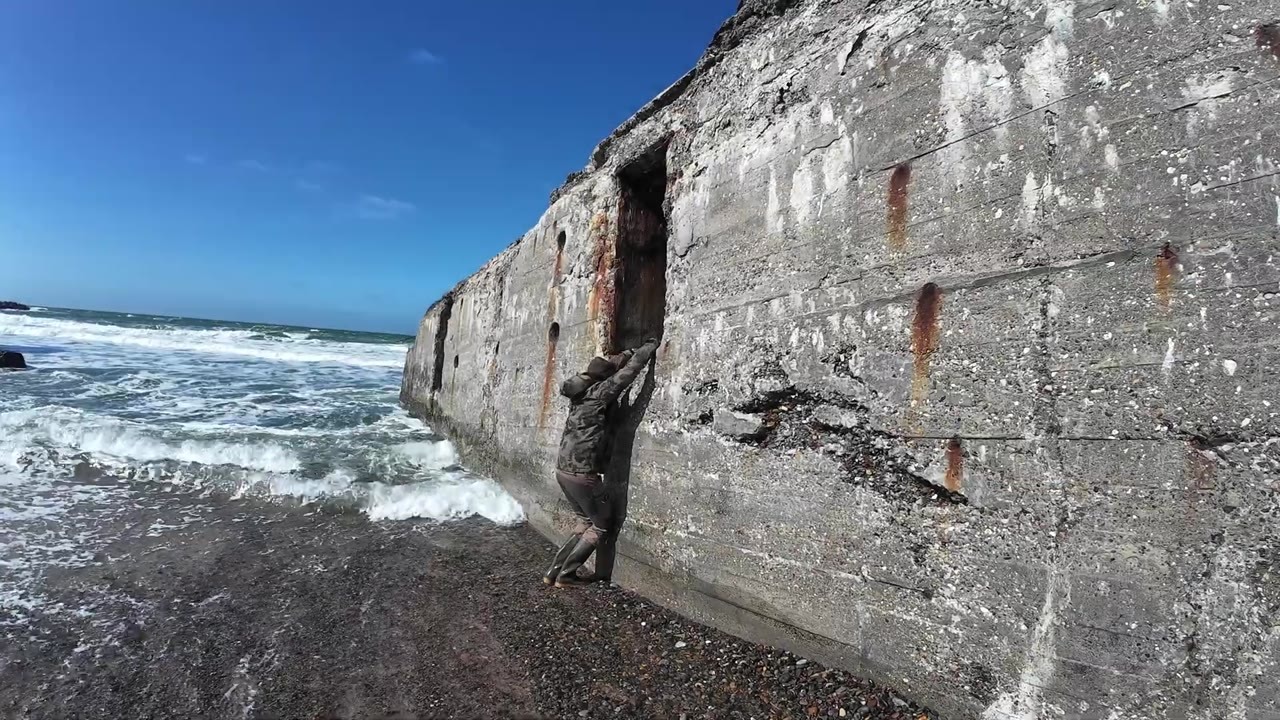 Tide enters a German World War 2 Atlantic Wall bunker