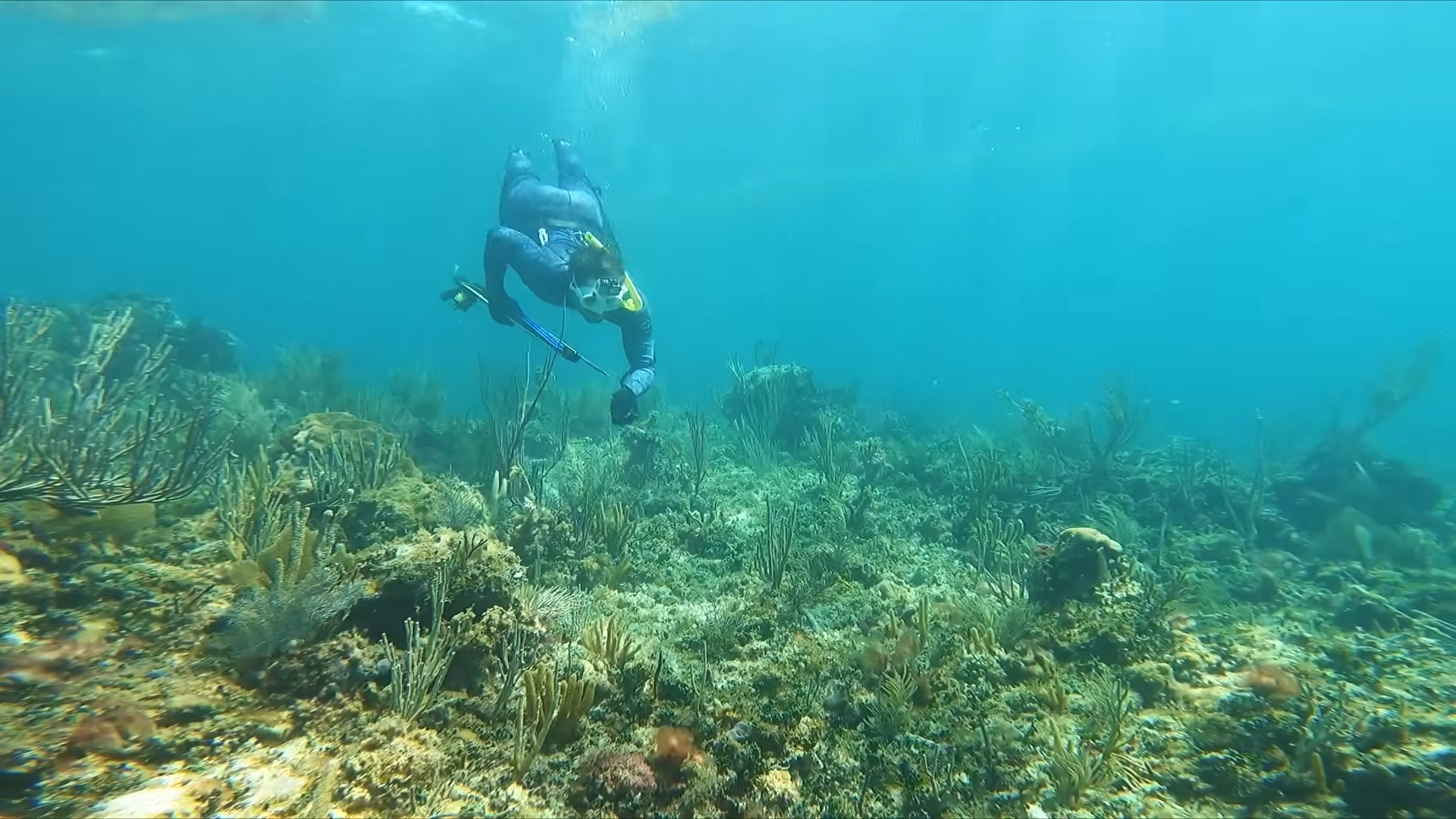 An angler uses underwater jets while catching fish for dinner