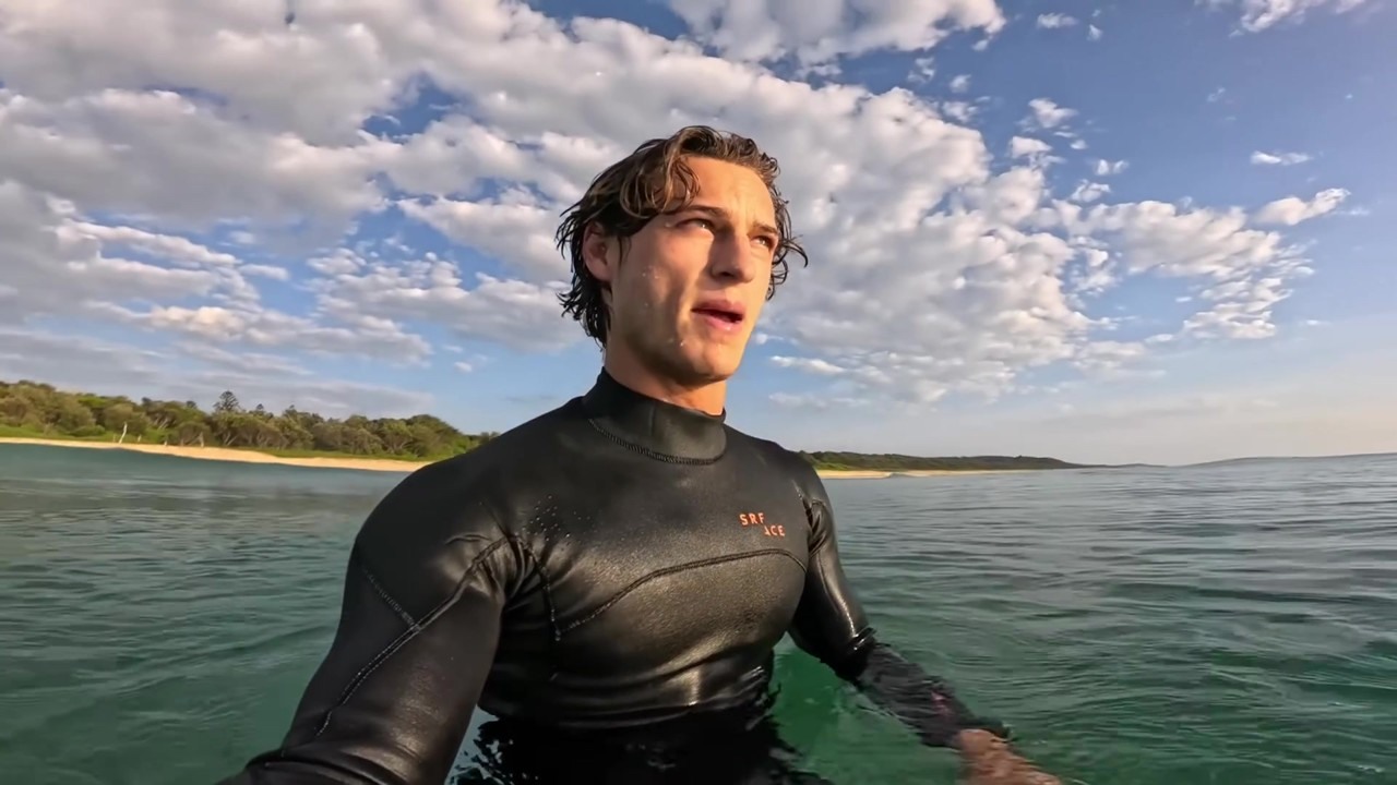 One-foot A-frame tubes in a glassy surf POV