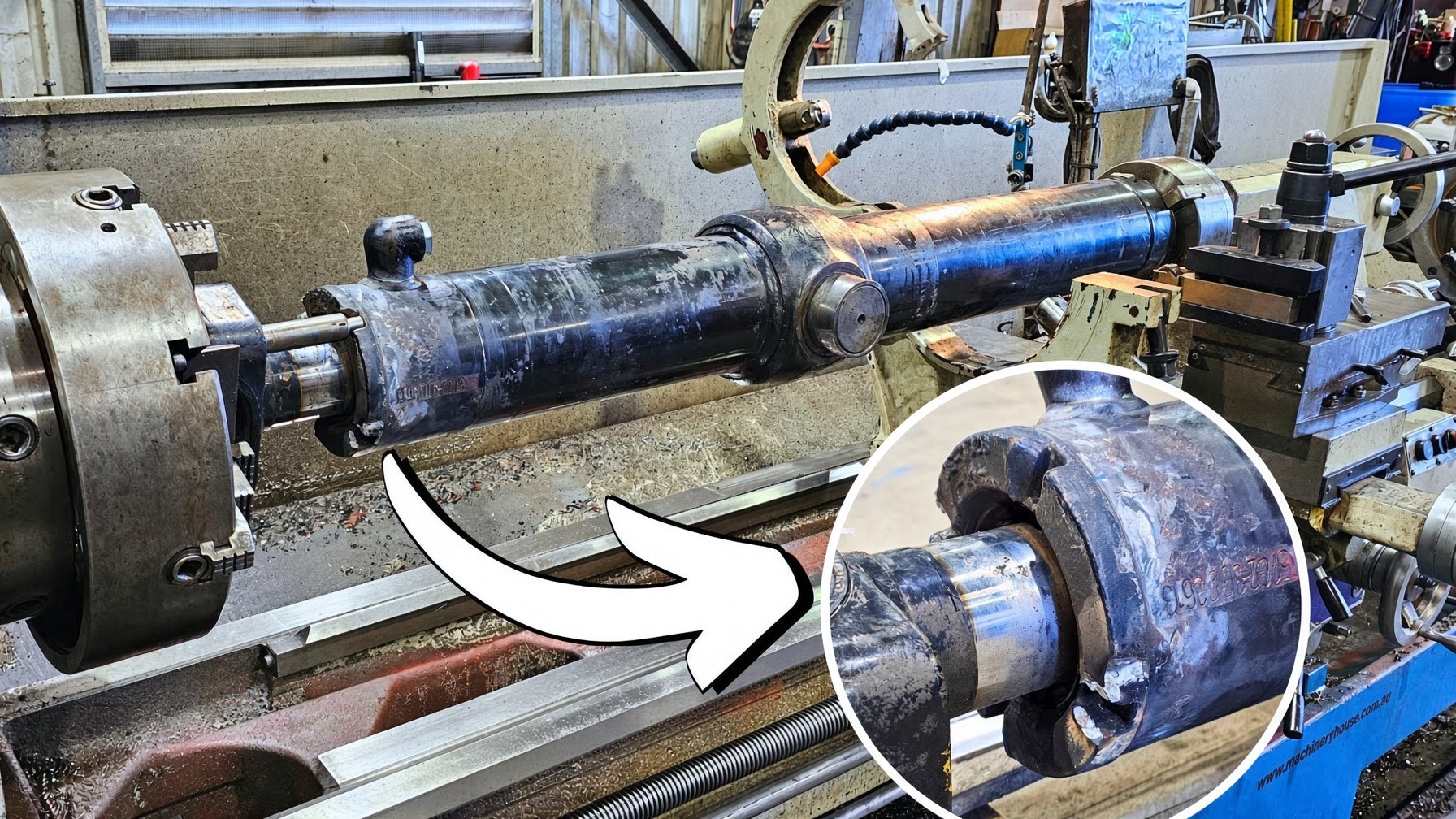 Saving a seized hydraulic cylinder gland