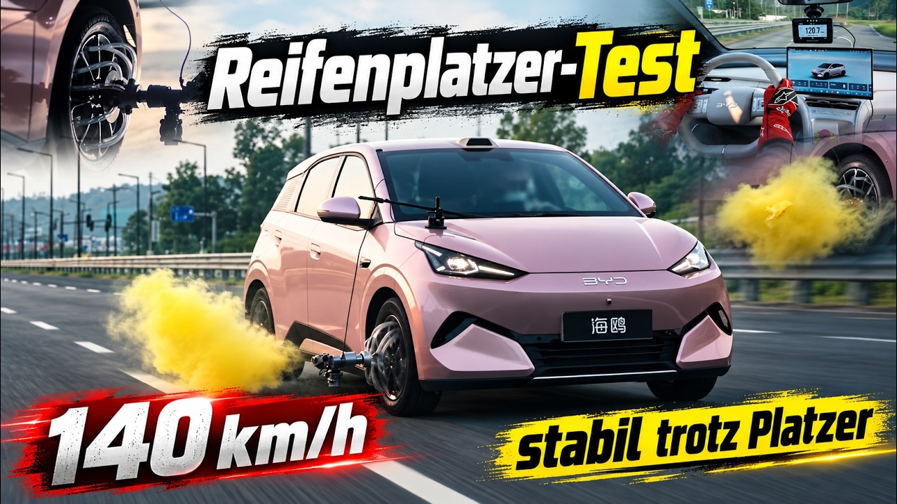 2026 BYD Seagull: Reifenplatzer bei 140 km/h – so reagiert das E-Auto!