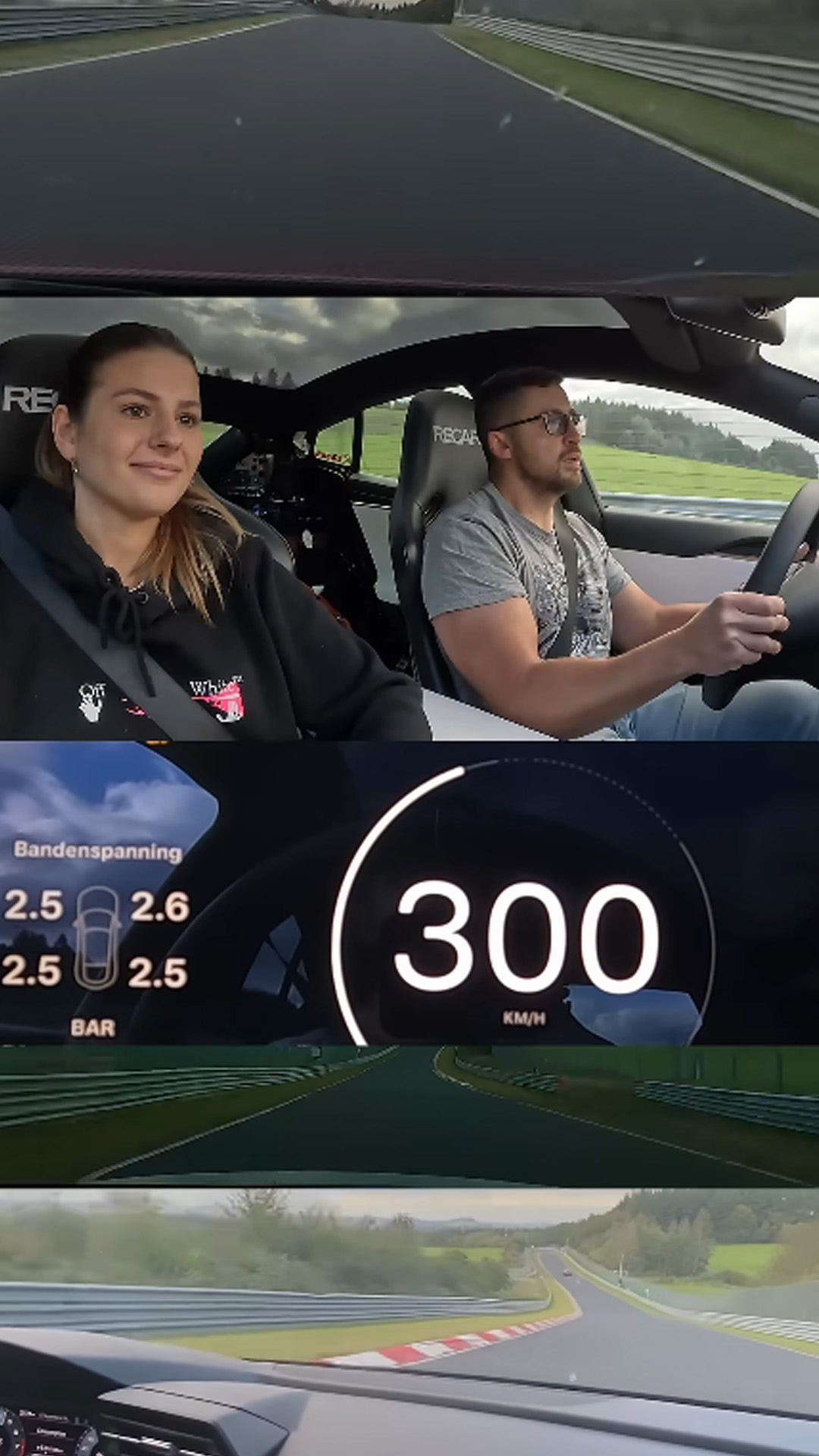 Tesla Model S Plaid makes a 300 km/h pass at Nürburgring