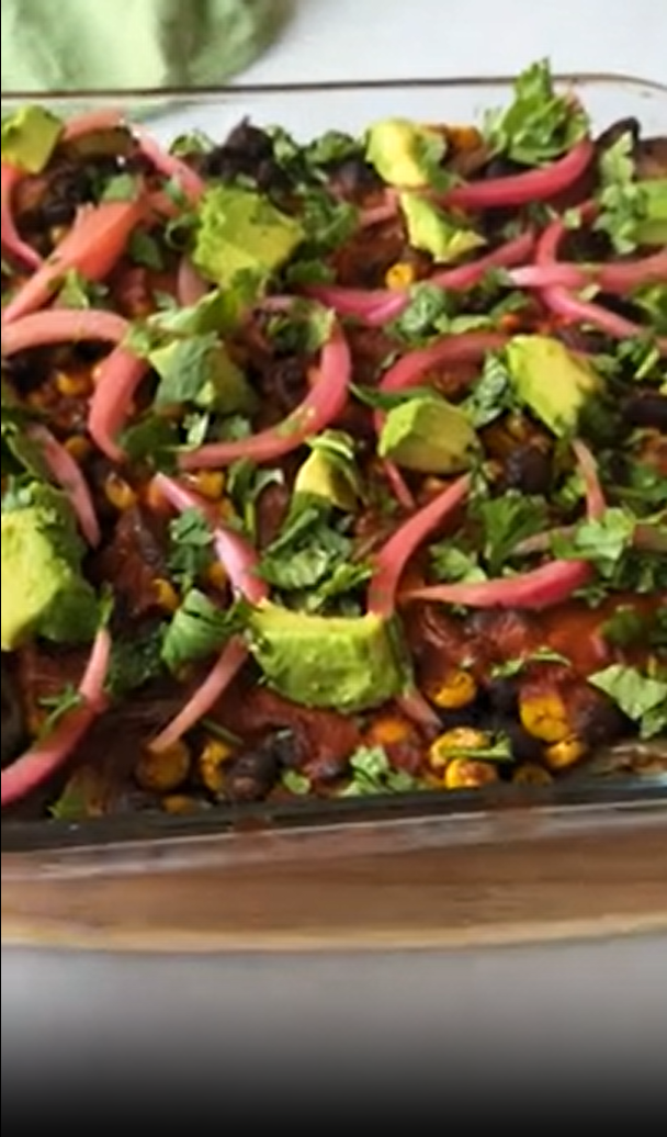 One-pan Tex-Mex enchilada casserole