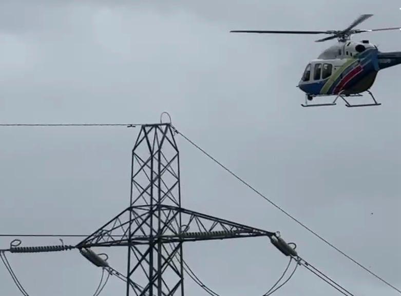 Helicopter spotted hovering over Preston Marina checking power lines ...