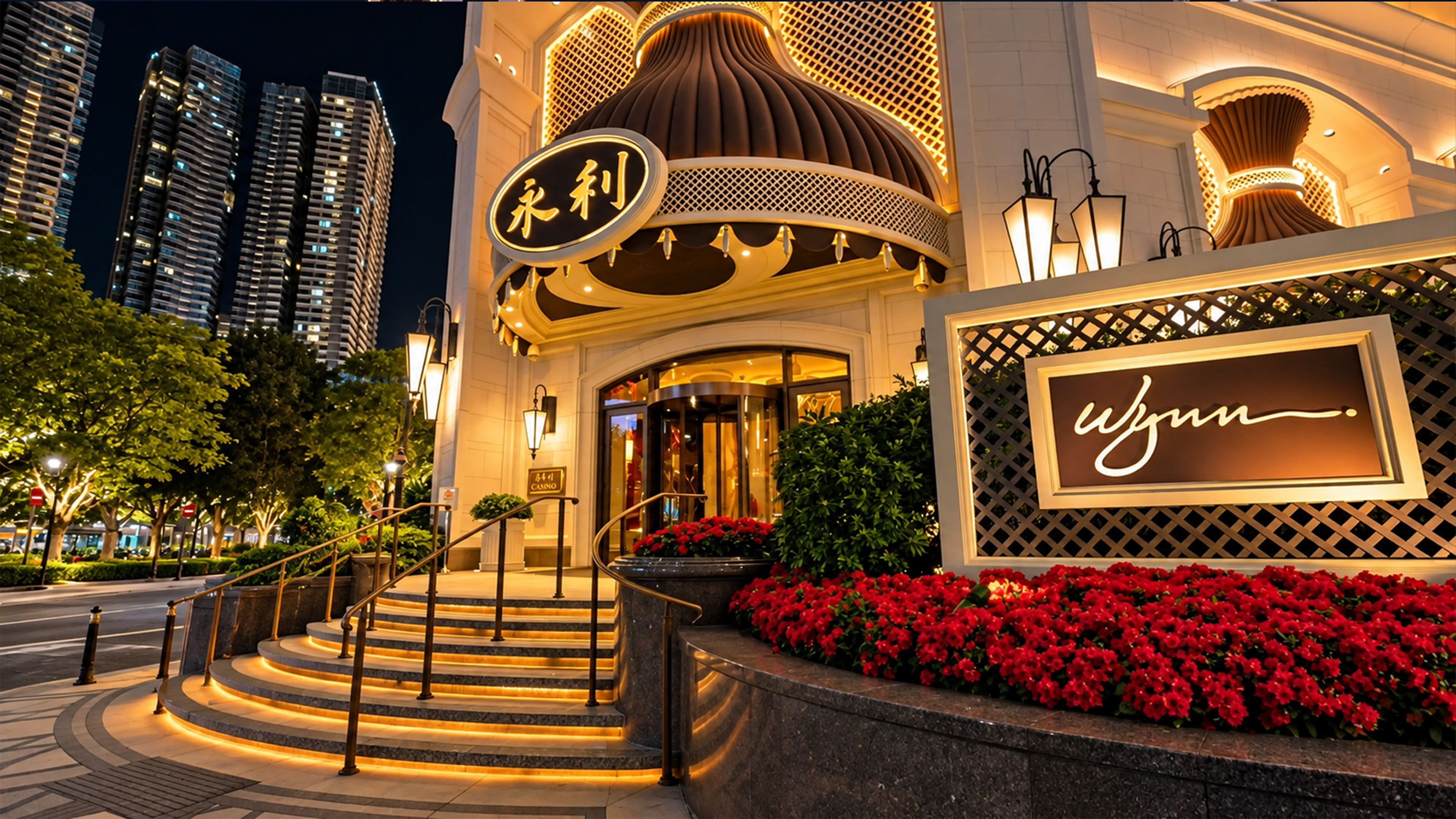 This Macau casino has a golden staircase leading inside