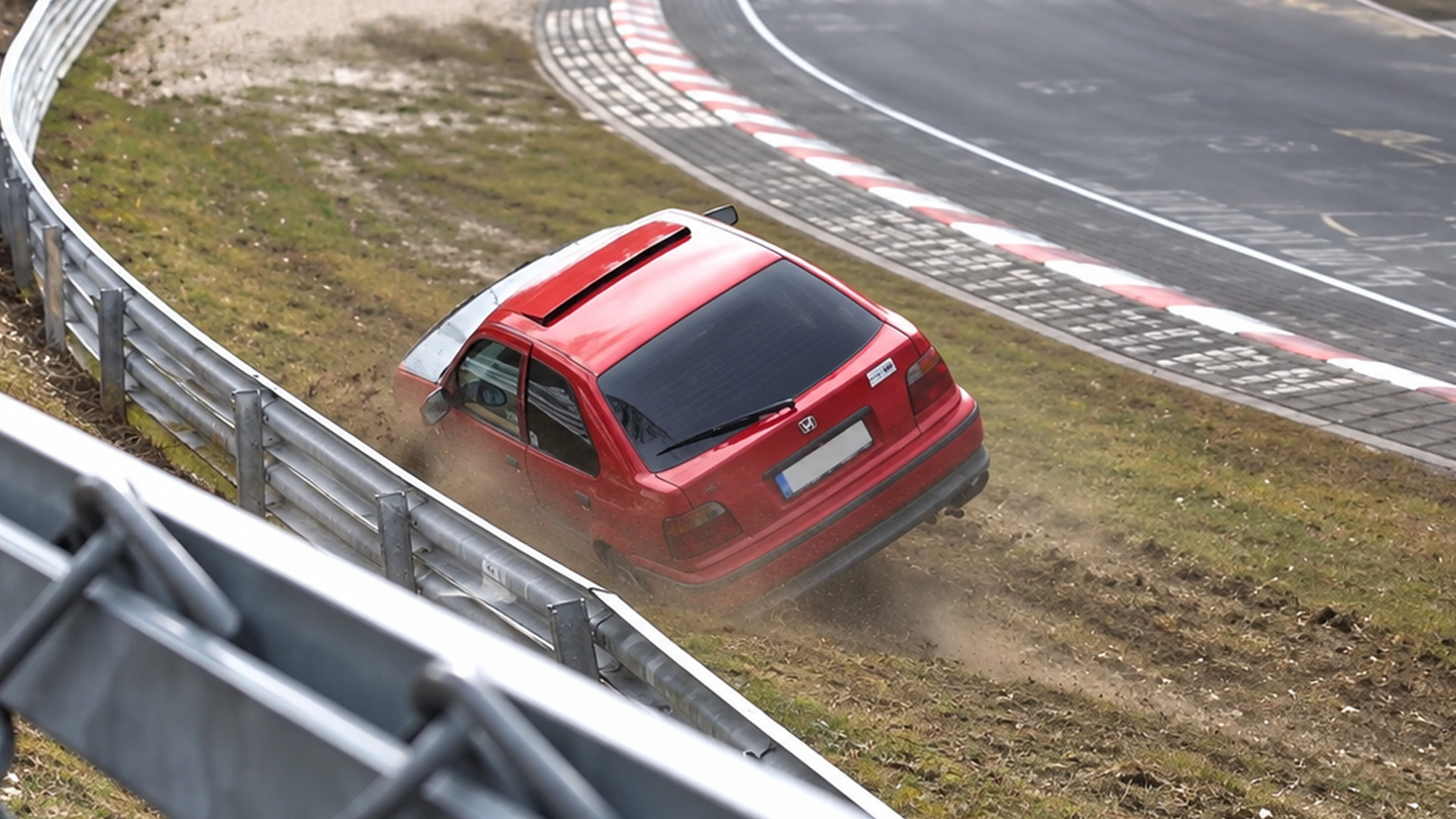 What happens when cars slide at the Nürburgring?