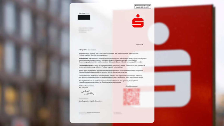 Sparkassen-Kunden erhalten Post – bloß nicht reagieren