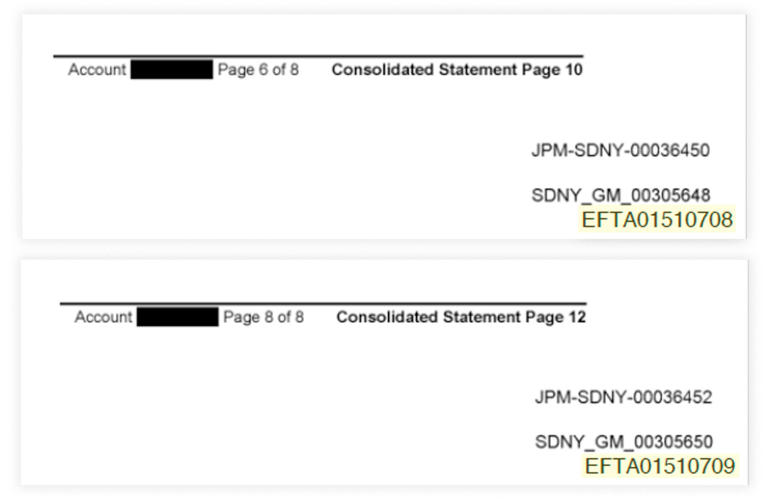 Page numbers and previous coding suggest a gap in this document in the Epstein files. / Credit: DOJ/Epstein files