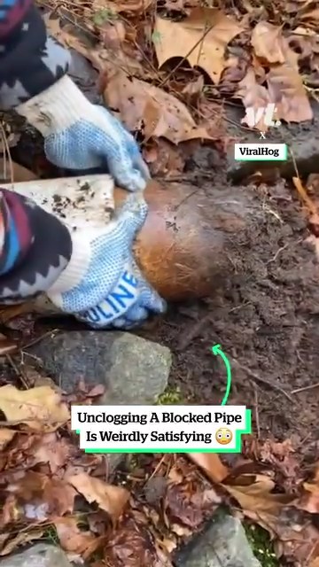 Unclogging a blocked pipe is weirdly satisfying