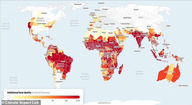 Super El Niño's biggest victims: Ominous map reveals where deadly heat could kill the most people