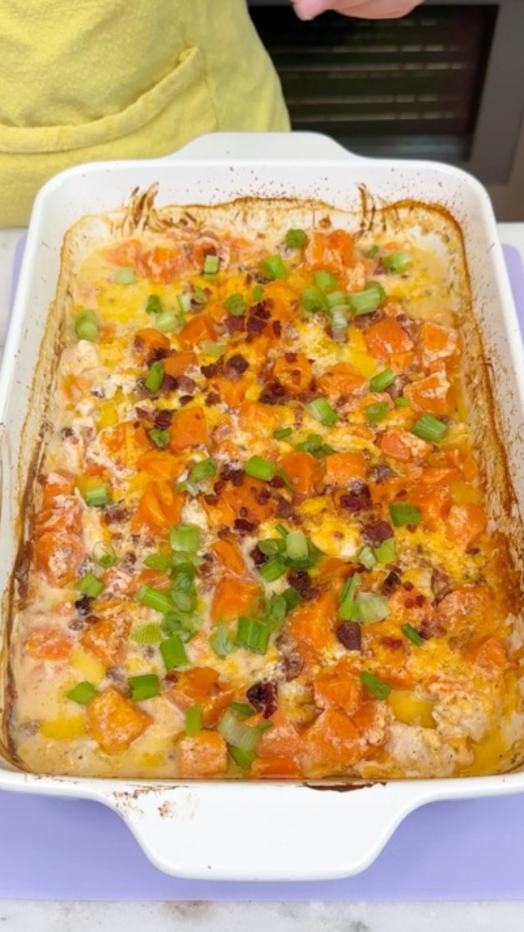 One pan chicken bacon ranch dinner with sweet potatoes