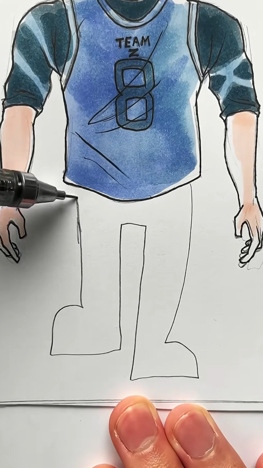 How to draw legs step by step for beginners