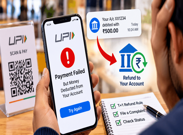 UPI payment failed but money deducted? Check refund rules, T+1 deadline ...