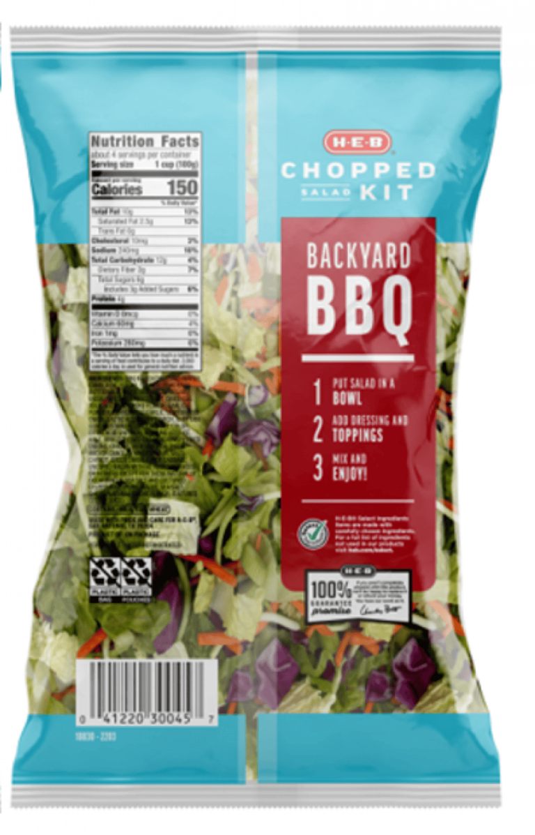 Taylor Farms backyard BBQ chop salad kit sold at H-E-B recalled