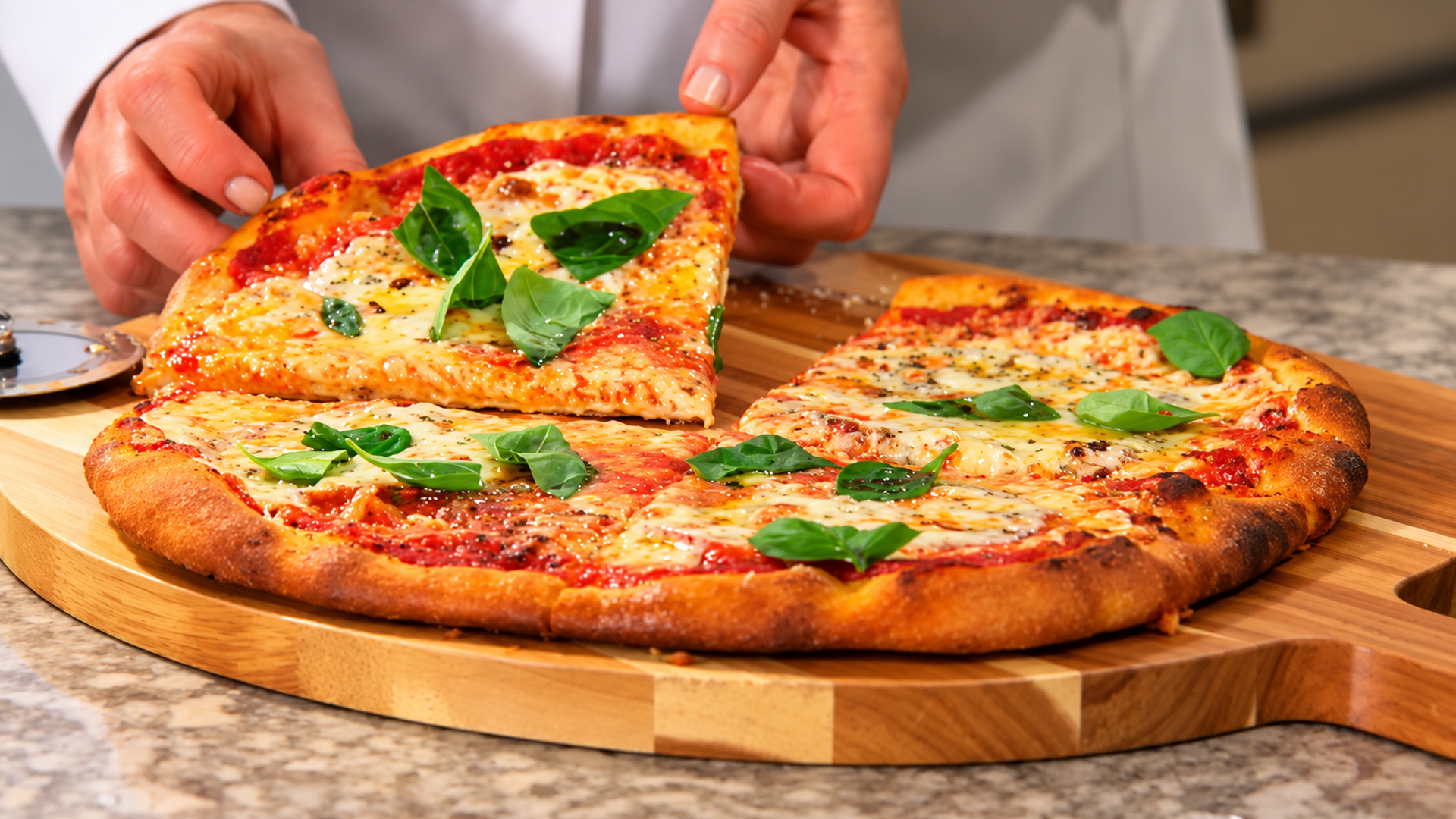 Homemade pizza tutorial with a pizza stone and fresh tomatoes