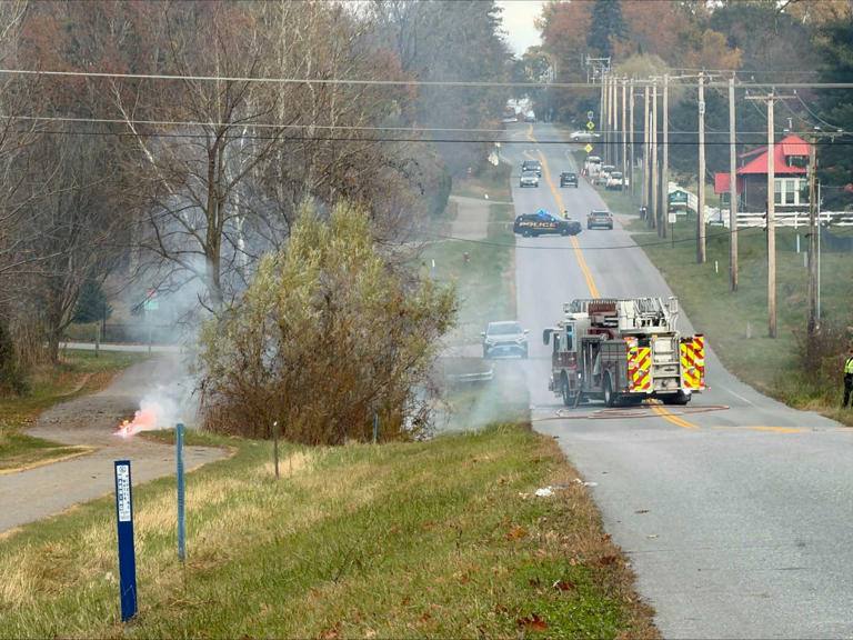 Power lines down, fire in South Burlington