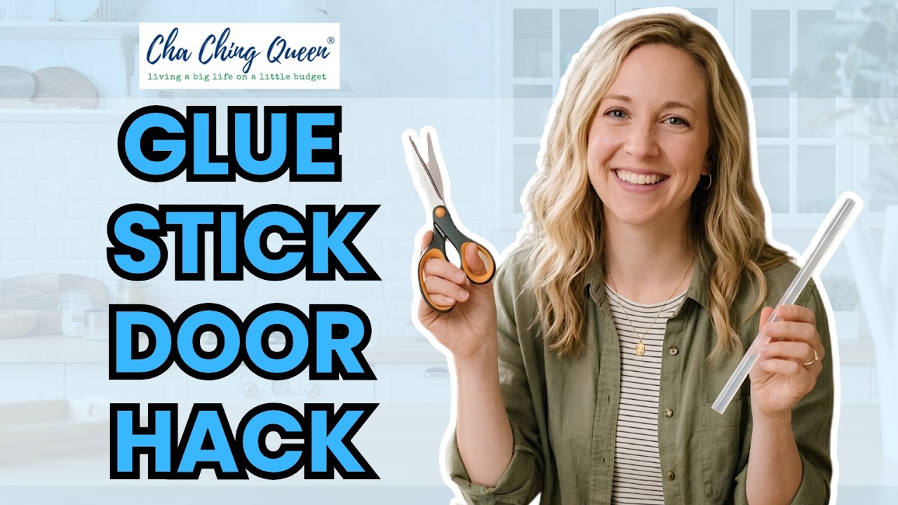 DIY cabinet door bumper: the glue stick hack