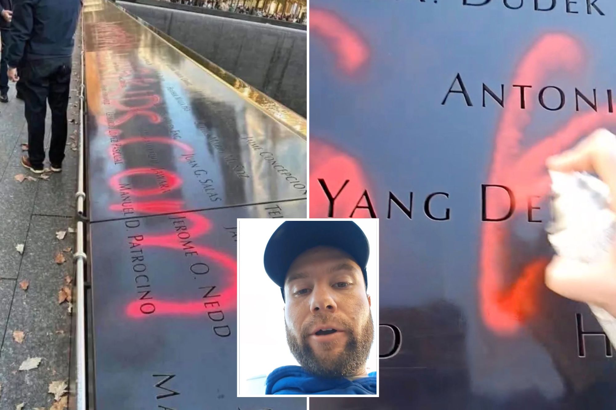 Gun control nut spray paints 9/11 memorial with 'Just stop killing kids ...