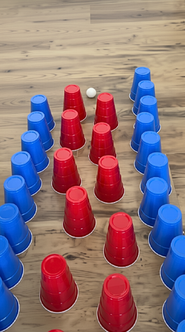 Ping pong ball cup challenge
