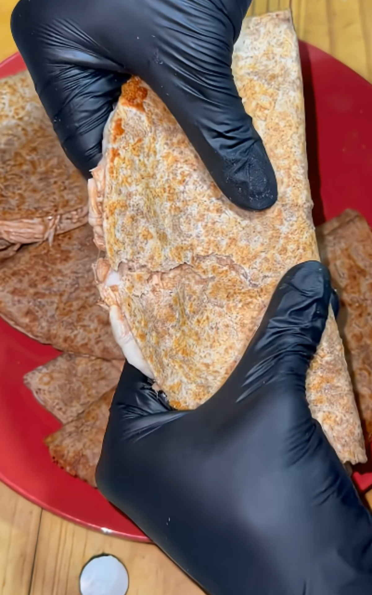 Quesadillas de pollo BBQ con queso