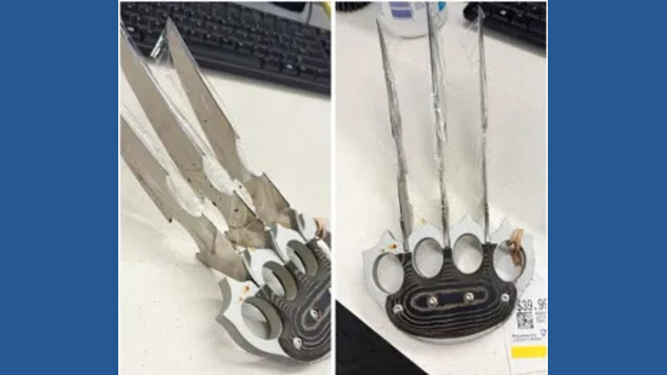Wolverine-style claws found in carry-on at Seattle-Tacoma International Airport